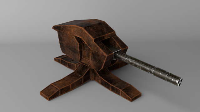 sci fi turret Modelo 3D .c4d .max .obj .3ds .fbx .stl .blend 