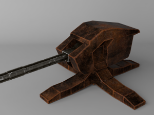 sci fi turret Modelo 3D