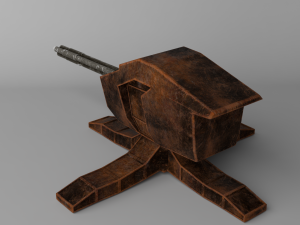sci fi turret Modelo 3D