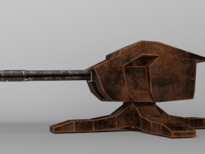 sci fi turret Modelo 3D