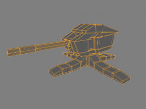 sci fi turret Modelo 3D