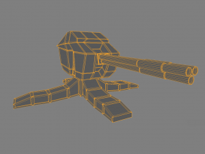 sci fi turret Modelo 3D