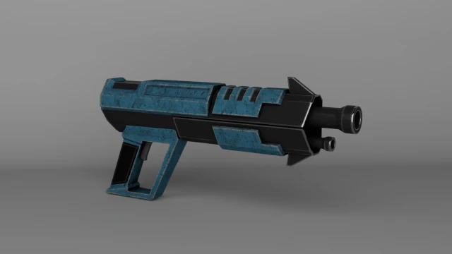 sci fi pistol 3D Model .c4d .max .obj .3ds .fbx .stl .blend 