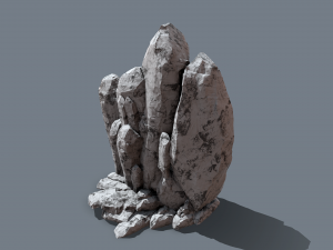 collapsed rocks under the snow 3Dモデル