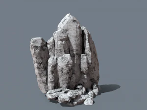 collapsed rocks under the snow 3D Model