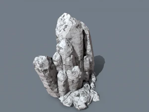 collapsed rocks under the snow 3D Model