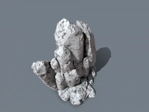 collapsed rocks under the snow 3D Model