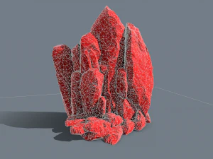 collapsed rocks under the snow 3D Model