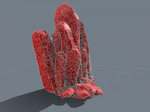 collapsed rocks under the snow 3D Model