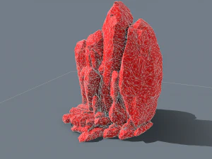 collapsed rocks under the snow 3D Model