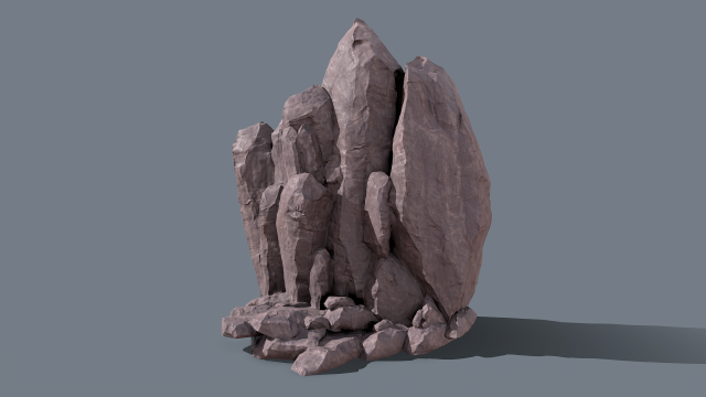 collapsed rocks 3D Модель .c4d .max .obj .3ds .fbx .stl .blend 