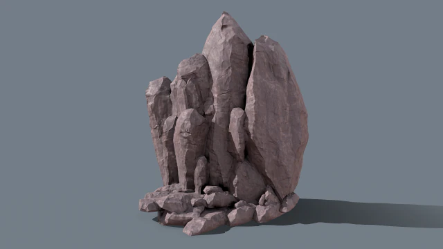collapsed rocks 3D Model .c4d .max .obj .3ds .fbx .stl .blend