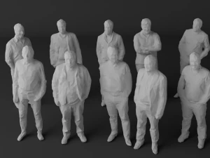 10 low poly people pack vol 4 3D Model