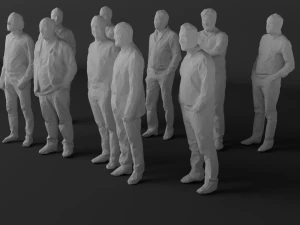 10 low poly people pack vol 4 3D Model