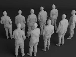 10 low poly people pack vol 4 3D Model