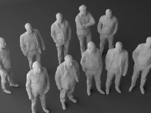 10 low poly people pack vol 4 3D Model