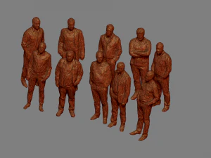 10 low poly people pack vol 4 3D Model