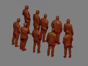 10 low poly people pack vol 4 3D Model