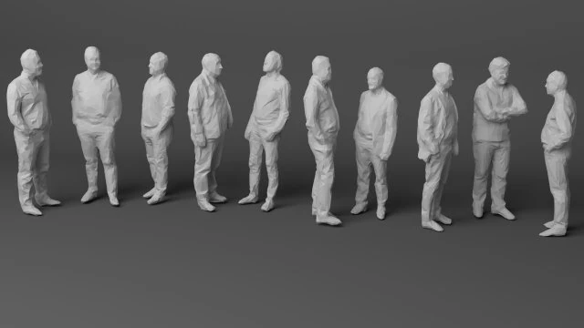 10 low poly people pack vol 4 3D Model .c4d .max .obj .3ds .fbx .stl .blend 
