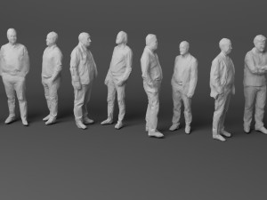 10 low poly people pack vol 4 3D Model