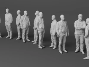 10 low poly people pack vol 4 3D Model