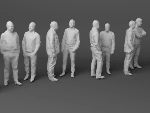 10 low poly people pack vol 4 3D Model