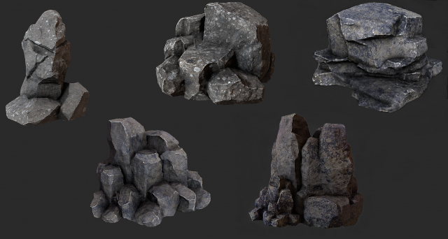 rock pack Modelo 3D .c4d .max .obj .3ds .fbx .stl .blend 