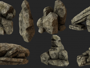 cliff rock collection 3D Model