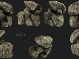cliff rock collection 3D Model