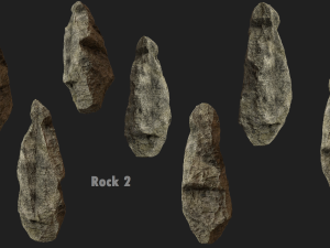 cliff rock collection 3D 模型