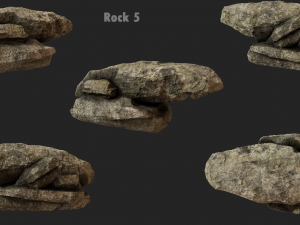 cliff rock collection 3D 模型