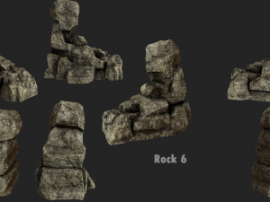 cliff rock collection 3D 模型