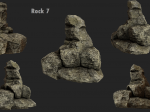 cliff rock collection 3D 模型