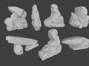 cliff rock collection 3D Model
