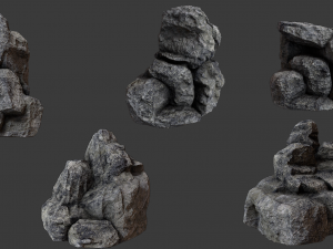cliff rock collection 3D Model