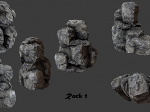 cliff rock collection 3D Model