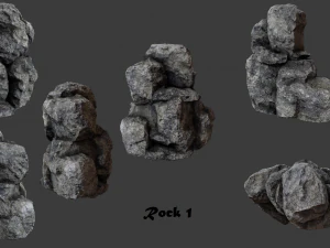 cliff rock collection 3D Model
