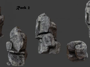 cliff rock collection 3D Model