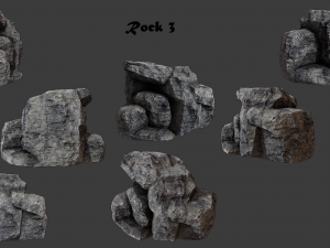 cliff rock collection 3D Model