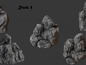 cliff rock collection 3D Model