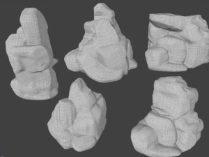 cliff rock collection 3D Model