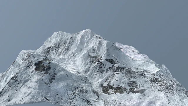 mountain under the snow 3D Model .c4d .max .obj .3ds .fbx .stl .blend 