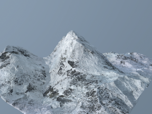 mountain under the snow Modello 3D