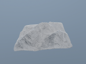 mountain under the snow Modello 3D