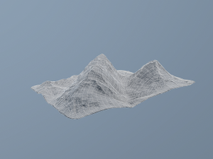 mountain under the snow Modello 3D