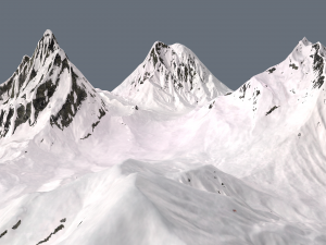 snow valley 3D 模型