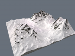 snow valley 3D 模型