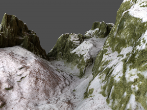 mountain pass Modèle 3D