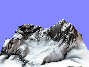 snow mountain Modèle 3D