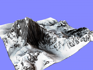 snow mountain Modèle 3D